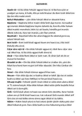 Rohingya Glossaries